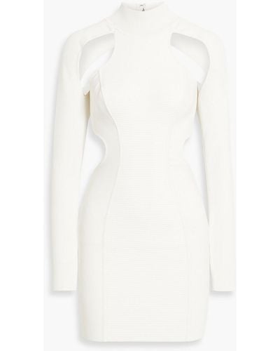 Hervé Léger Cutout Bandage Mini Dress - White