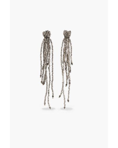 Brunello Cucinelli Silver-tone Beaded Earrings - Metallic