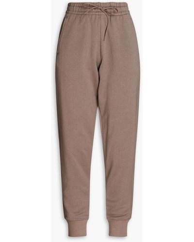 Y-3 French Cotton-terry Track Pants - Brown