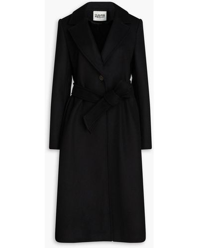 Claudie Pierlot Generalbis Wool-blend Felt Coat - Black