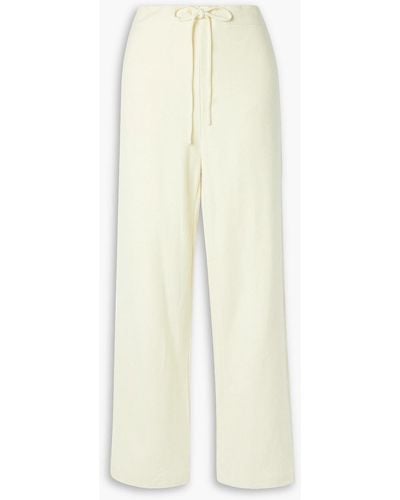 Co. Brushed Wool-twill Wide-leg Trousers - White