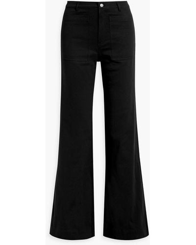Cami NYC Makena Cotton-blend Twill Wide-leg Trousers - Black