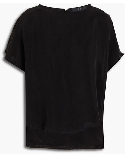 Heroine Sport Washed-cupro T-shirt - Black