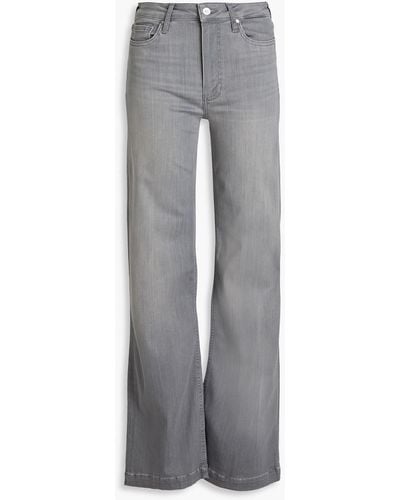 PAIGE Leenah High-rise Wide-leg Jeans - Grey