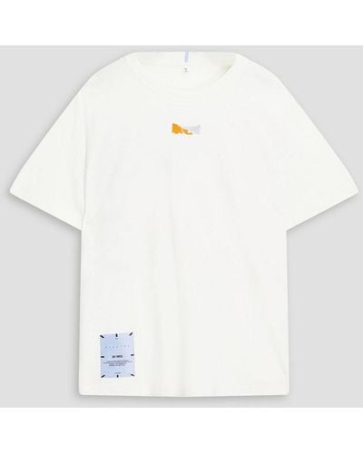 McQ Appliquéd Printed Cotton-jersey T-shirt - White