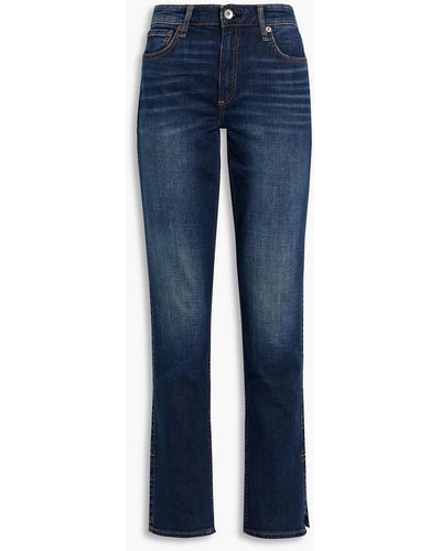 Rag & Bone High-rise Straight-leg Jeans - Blue