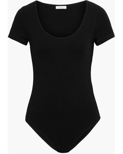 Iris & Ink Margaux Stretch-jersey Bodysuit - Black