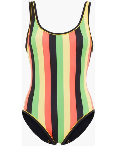 Solid & Striped The Anne Marie Striped Swimsuit - Black