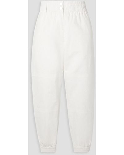 The Range Arid Cropped Cotton Tapered Pants - White