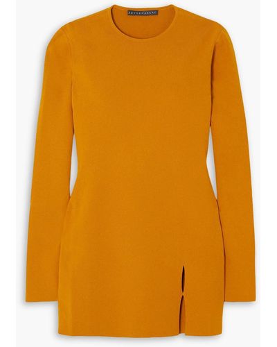 Zeynep Arcay Cutout Stretch-knit Mini Dress - Orange