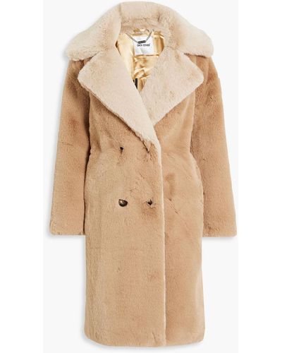 Each x Other Double-breasted Faux Fur Coat - Natural