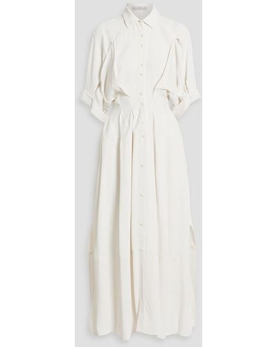 Palmer//Harding Precision Twill Maxi Shirt Dress - White