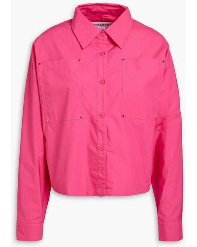 L.F.Markey Lennox Studded Cotton-poplin Shirt - Pink