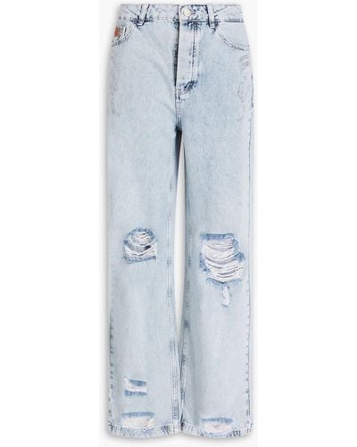 Holzweiler Bleached high-rise straight-leg jeans - Blau