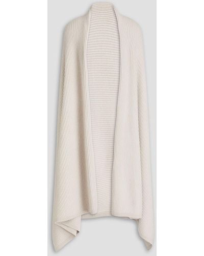 arch4 Ribbed Cashmere Wrap - White