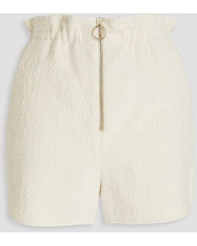 Ba&sh Cotton-blend Bouclé Shorts - Natural