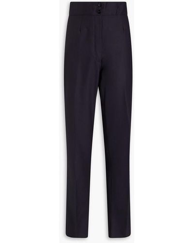 Giuliva Heritage Dorothea Wool-twill Tapered Trousers - Blue