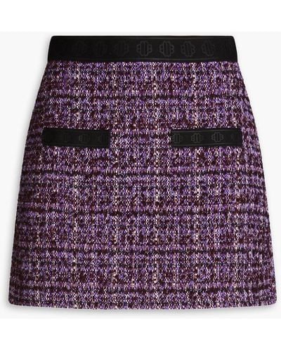 Maje Tweed Mini Skirt - Purple
