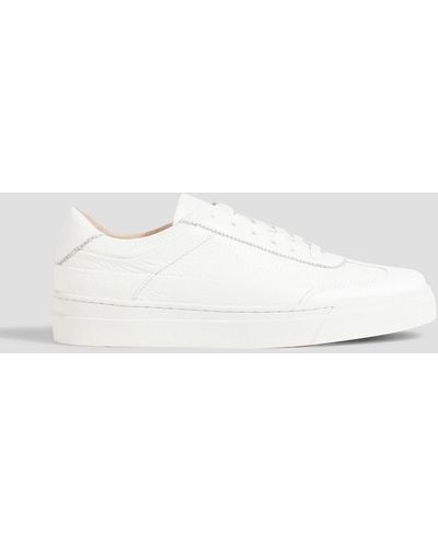 Iris & Ink Gina Pebbled-leather Sneakers - White