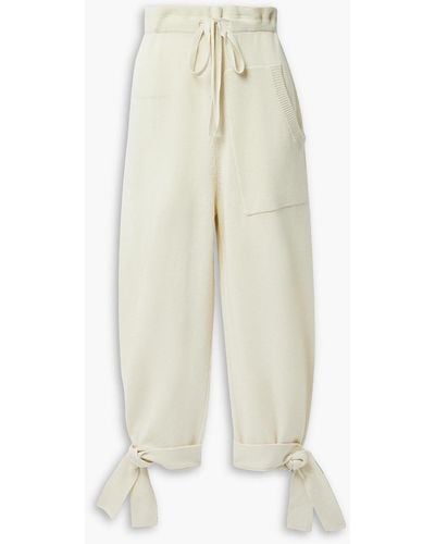 Tibi Cashmere Tapered Trousers - White