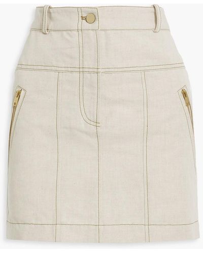3.1 Phillip Lim Cotton And Linen-blend Mini Skirt - White
