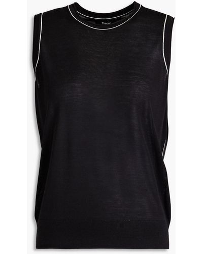 Theory Silk-blend Tank - Black