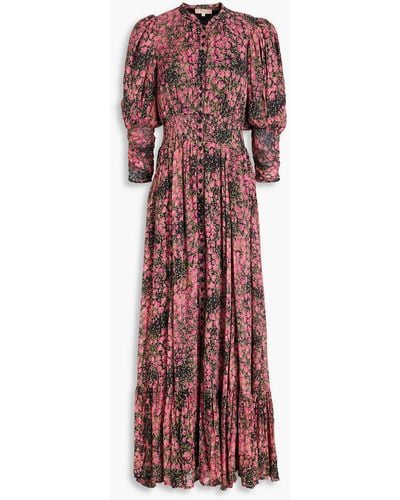 byTiMo Floral-print Georgette Maxi Dress - Red