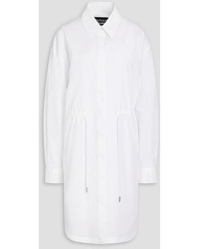 Boutique Moschino Cotton-poplin Mini Shirt Dress - White