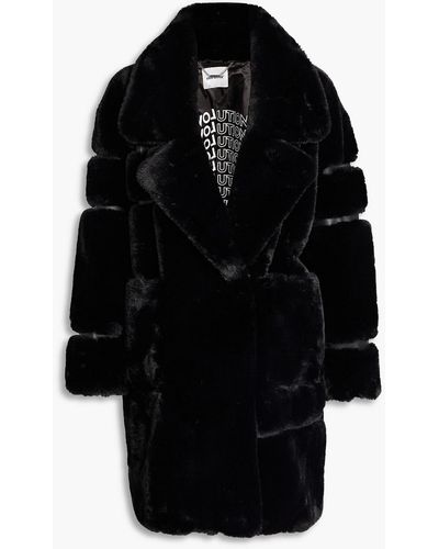 Each x Other Faux Fur Coat - Black