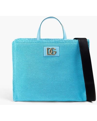 Dolce & Gabbana Tote bag aus strick - Blau