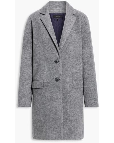 Rag & Bone Estelle Mélange Brushed-felt Coat - Grey