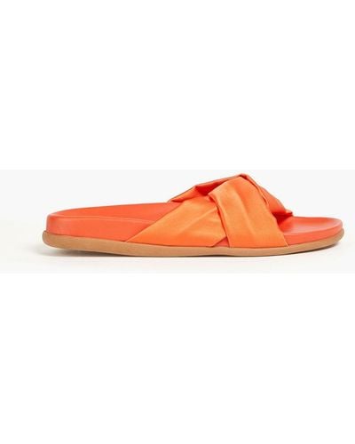 Ancient Greek Sandals Whitney Satin Slides - Orange