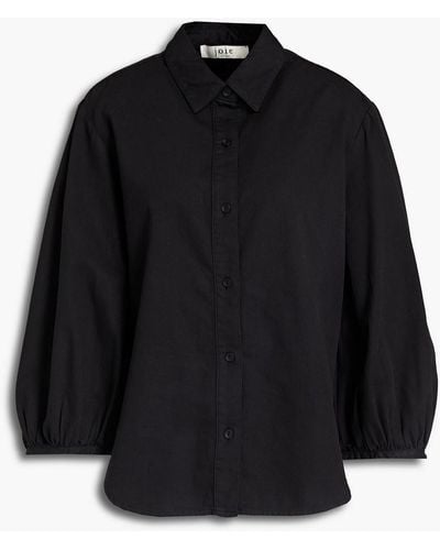 Joie Elmont Cotton And Lyocell-blend Twill Shirt - Black