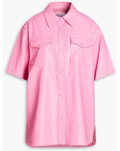 Stand Studio Norea Oversized Satin Shirt - Pink