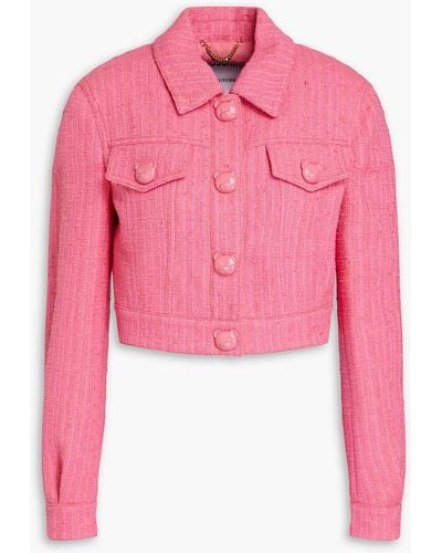 Moschino Jacke aus tweed aus einer baumwollmischung - Pink