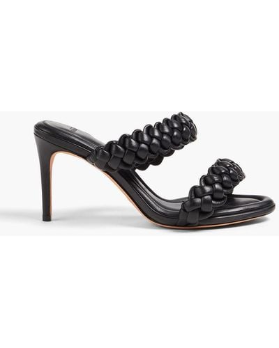 Alexandre Birman Francis 85 Braided Leather Sandals - Black
