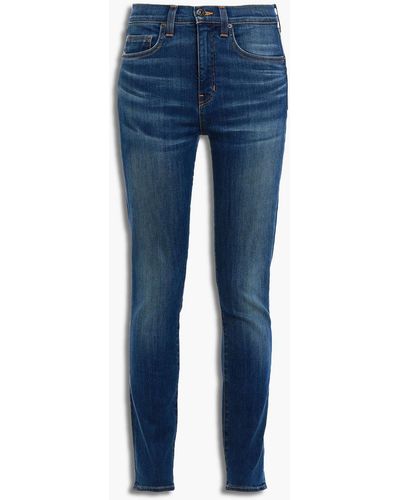 Veronica Beard Faded High-rise Skinny Jeans - Blue