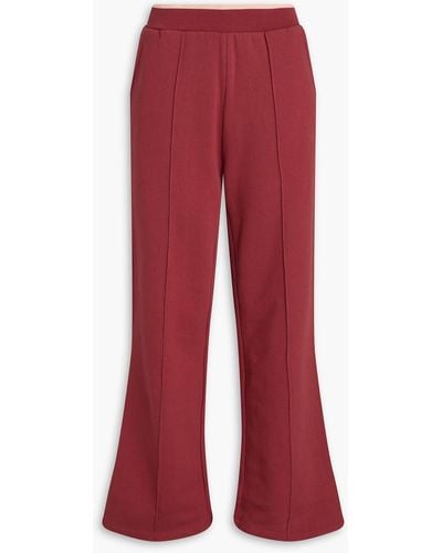 The Upside Banksia Willow Cotton-fleece Track Pants - Red