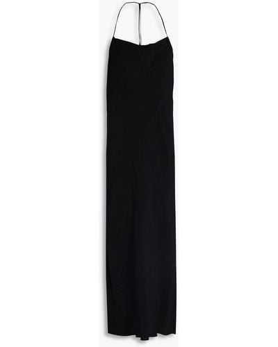 Ba&sh Crepe Midi Slip Dress - Black