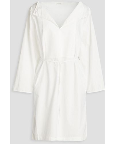 By Malene Birger Baltimores Piqué-paneled Cotton-poplin Dress - White