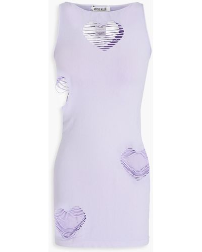 Maisie Wilen Cutout Stretch-jersey Mini Dress - Purple