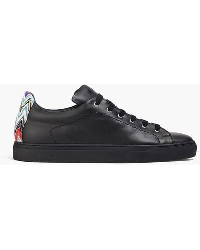 Missoni Leather Sneakers - Black