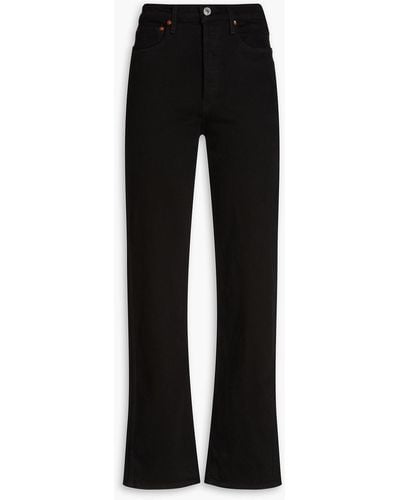 RE/DONE 90s High-rise Straight-leg Jeans - Black