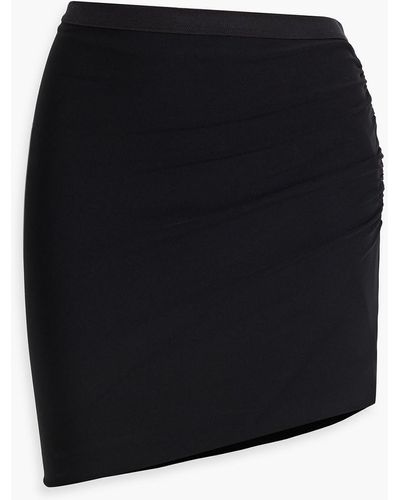 Rick Owens Jade Ruched Stretch-jersey Mini Skirt - Black