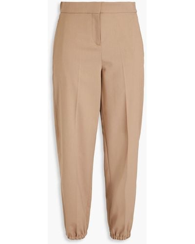Maje Twill Tapered Trousers - Natural