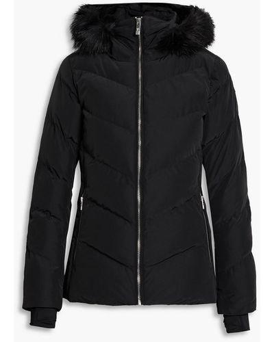 Fusalp Davai Ii Faux Fur-trimmed Quilted Hooded Ski Jacket - Black