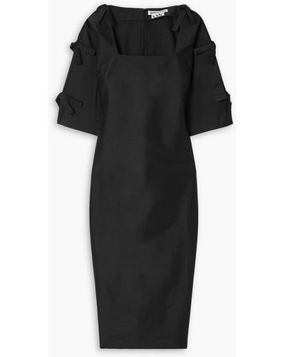 BERNADETTE Chloe Bow-embellished Taffeta Maxi Dress - Black