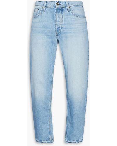 Rag & Bone Cropped Faded Denim Jeans - Blue