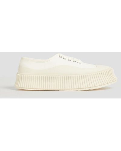 Jil Sander Canvas And Rubber Trainers - White