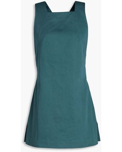 Bondi Born Cotton Drill Mini Dress - Green